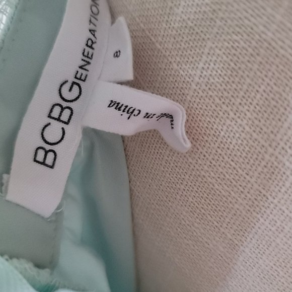 BCBG Generation Pleated with Lace Detailing  Dress With Zipper Back Closure. - Picture 4 of 5